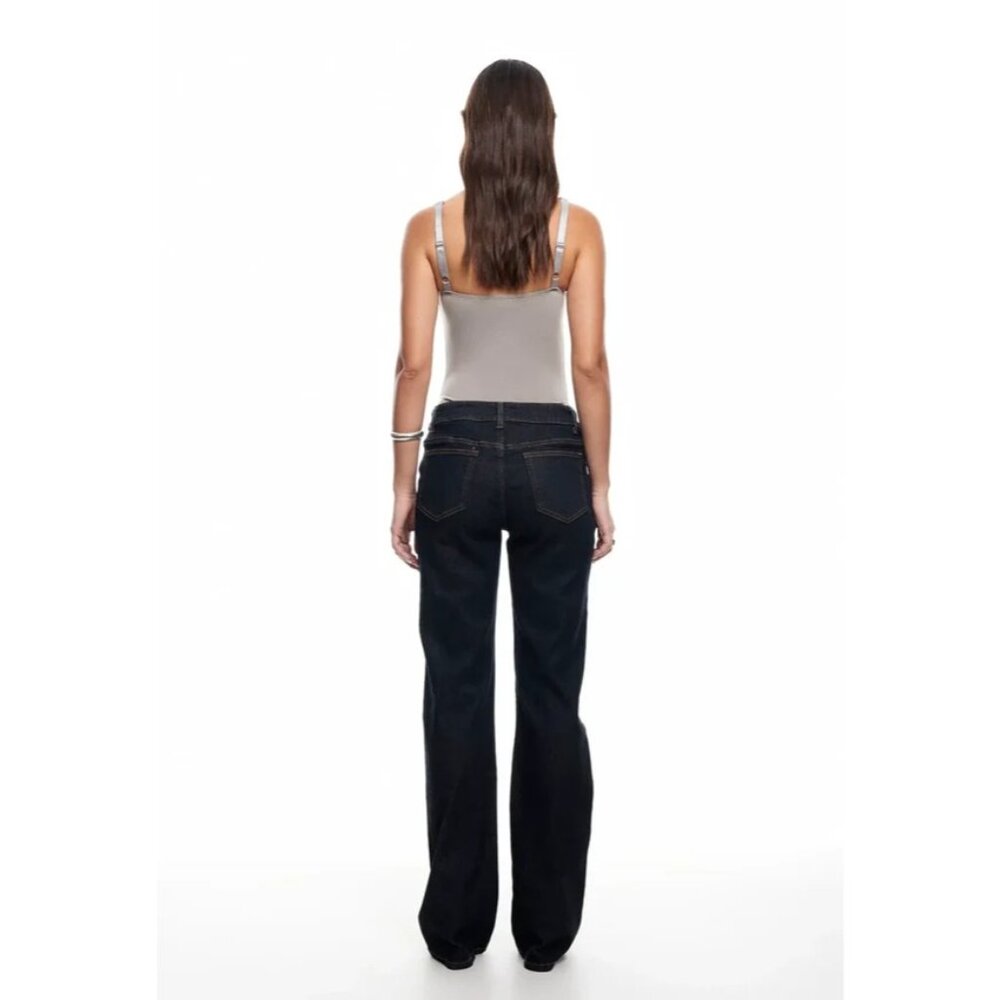 LIONESS Cocoon Jeans in Dark Denim Small Womens Low Rise Denim Pants - Picture 14 of 16